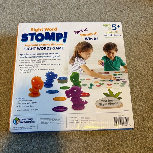Learning Resources Sight Word Stomp Game Dinosaur NEW Reading - Picture 2 of 2